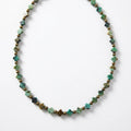African Turquoise Beaded Necklace with Clover Shaped Beads by Desert Gypsy - Desert Gypsy