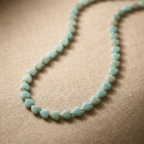 Amazonite Sky Heart Necklace - Desert Gypsy