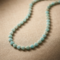 Peruvian Amazonite heart necklace with silver accents