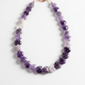 Amethyst Beaded Necklace with Faceted Heart Beads by Desert Gypsy - Desert Gypsy