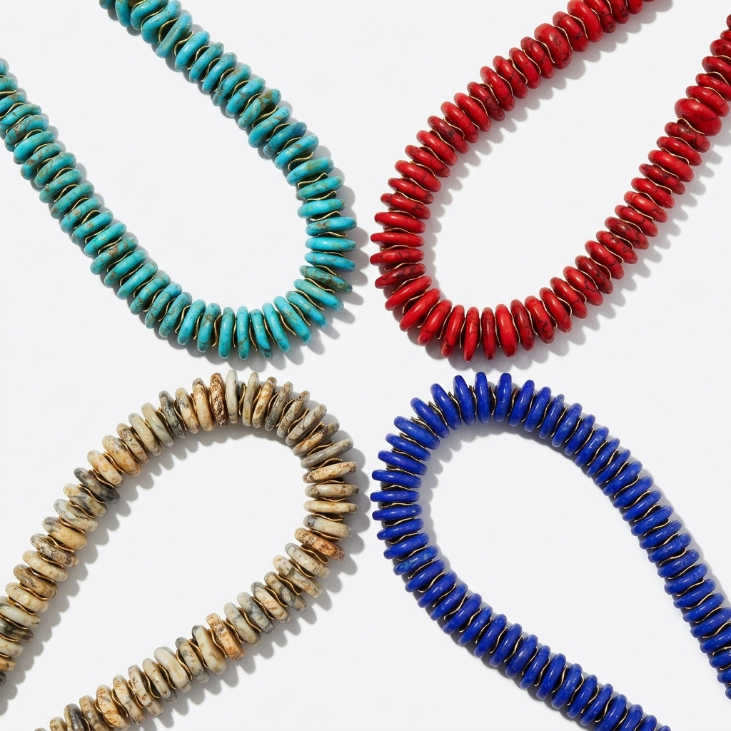 Chunky Beaded Necklace with Gold Accents | Choose Your Color - Desert Gypsy