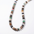 Chunky Mixed Gemstone & Bone Bead Statement Necklace - Desert Gypsy