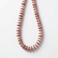 Chunky Strawberry Quartz & Natural Bone Bead Necklace - Desert Gypsy