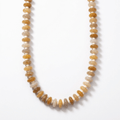 Chunky Yellow Jade & Bone Bead Statement Necklace - Desert Gypsy