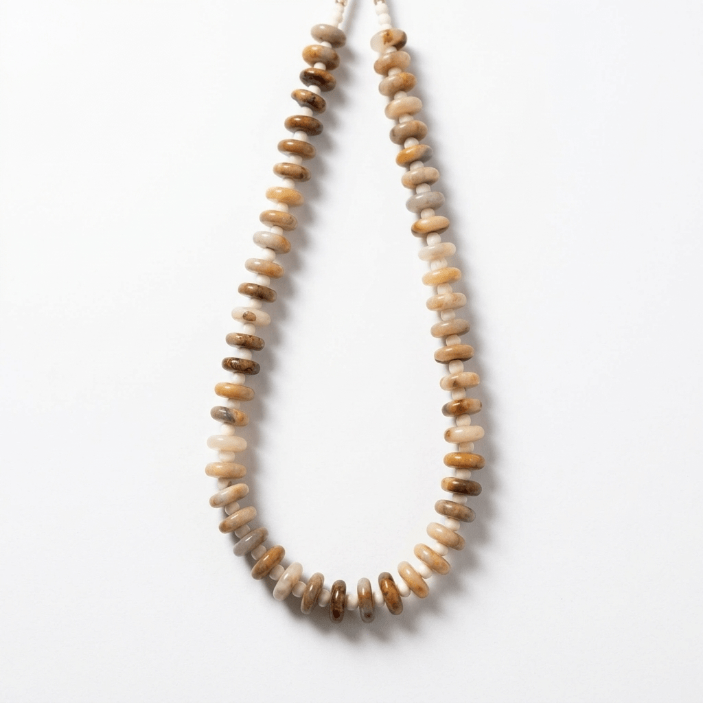 Crazy Yellow Agate & Bone Bead Statement Necklace - Desert Gypsy