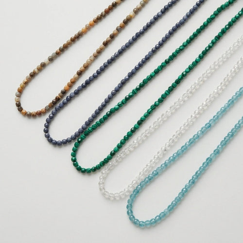 Faceted Gemstone Beaded Necklace Layering Necklace by Desert Gypsy - Desert Gypsy