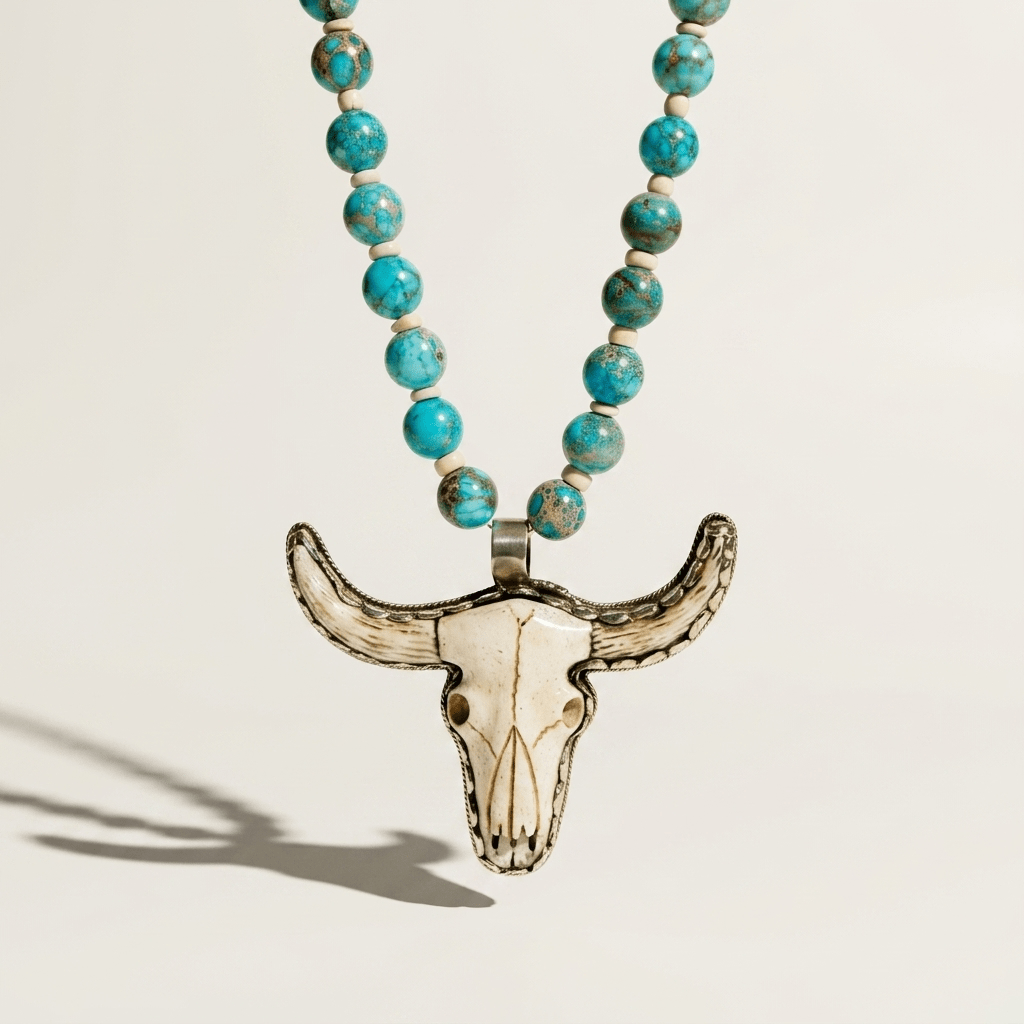 High Desert Longhorn Necklace - Desert Gypsy
