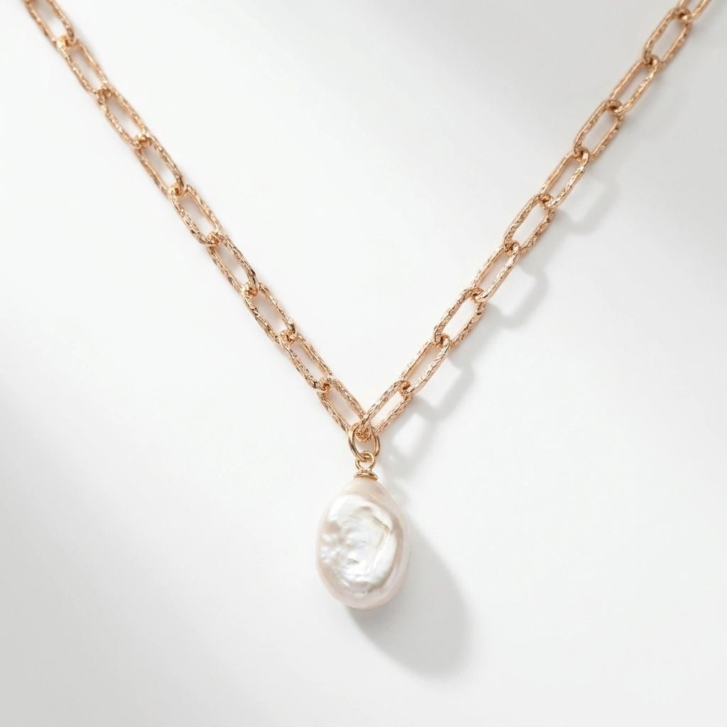 Luna Pearl Necklace | Freshwater Pearl Pendant Necklace - Desert Gypsy