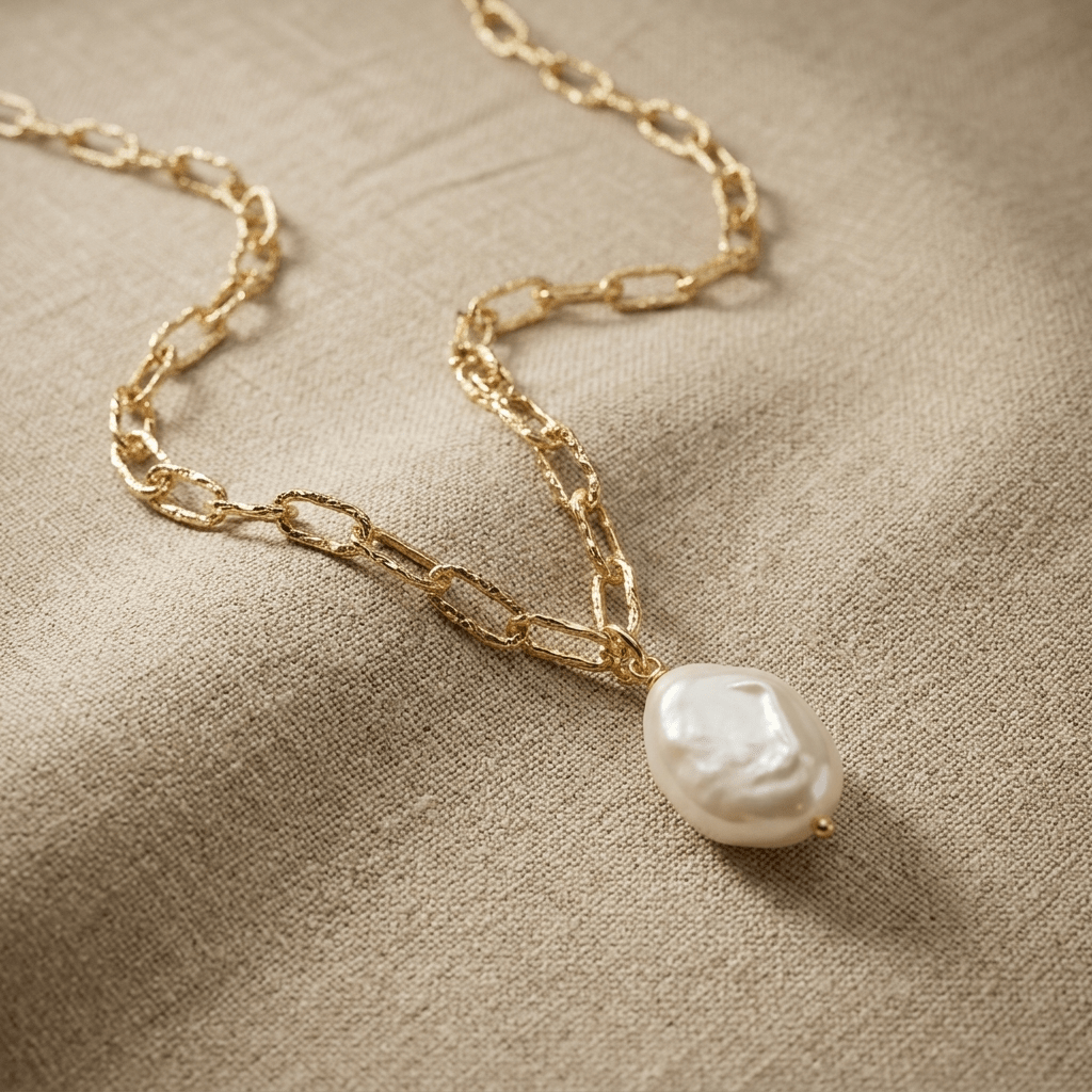 Luna Pearl Necklace | Freshwater Pearl Pendant Necklace - Desert Gypsy