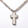 Moonlit Bloom Cross Necklace - Desert Gypsy