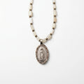 Moonstone Necklace with Virgin Mary Pendant - Desert Gypsy