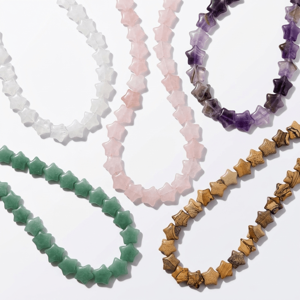 Natural Gemstone Star Bead Necklace | Choose Your Stone - Desert Gypsy