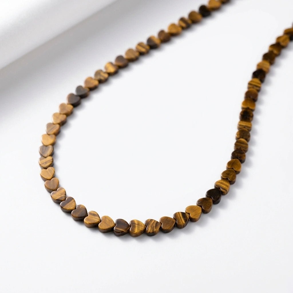 Petite Gemstone Heart Beaded Layering Necklace by Desert Gypsy - Desert Gypsy
