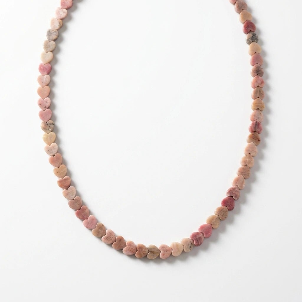 Petite Gemstone Heart Beaded Layering Necklace by Desert Gypsy - Desert Gypsy