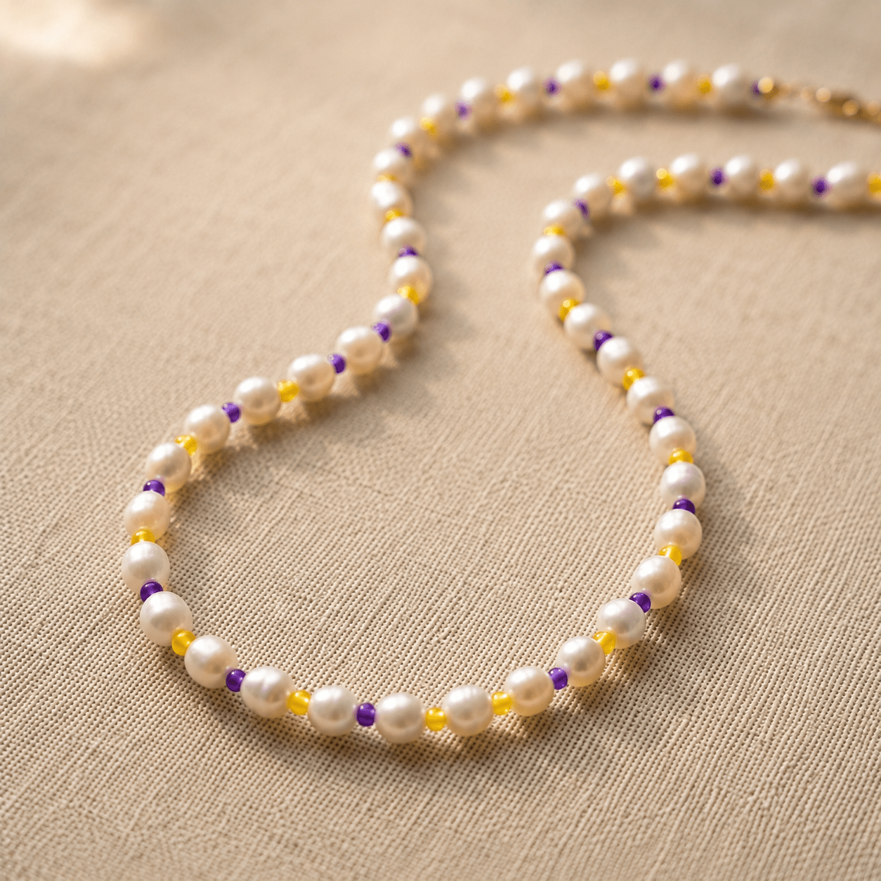School Spirit Pearl Necklace | Custom Team Colors - Desert Gypsy