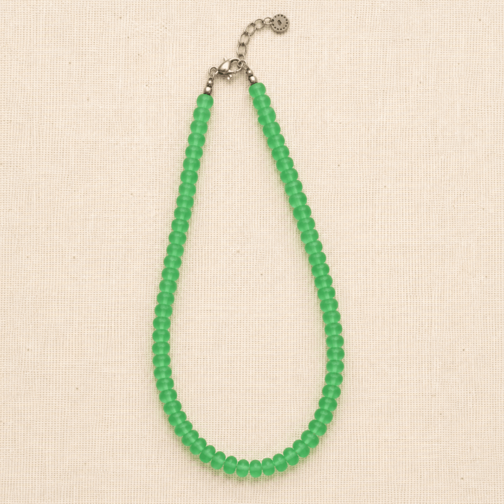 Sea Haze Necklace – Translucent Sea Glass Bead Necklace | Handmade Texas Hill Country Jewelry - Desert Gypsy