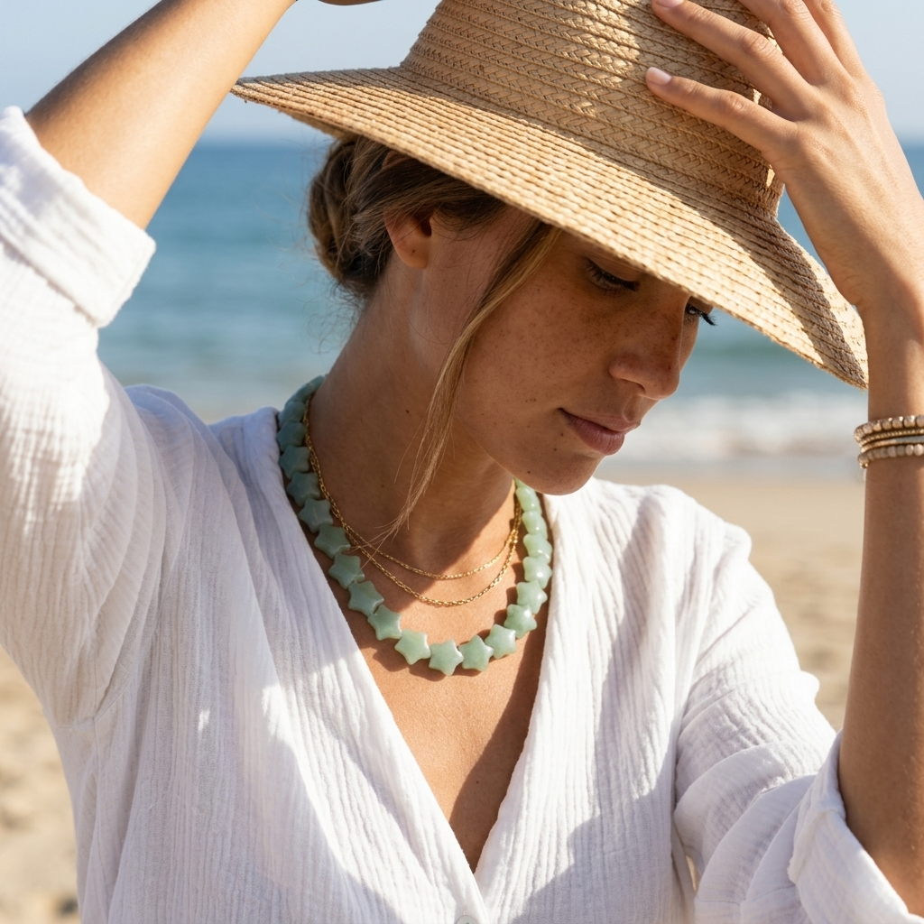 starfish-necklace-green-aventurine-lifestyle