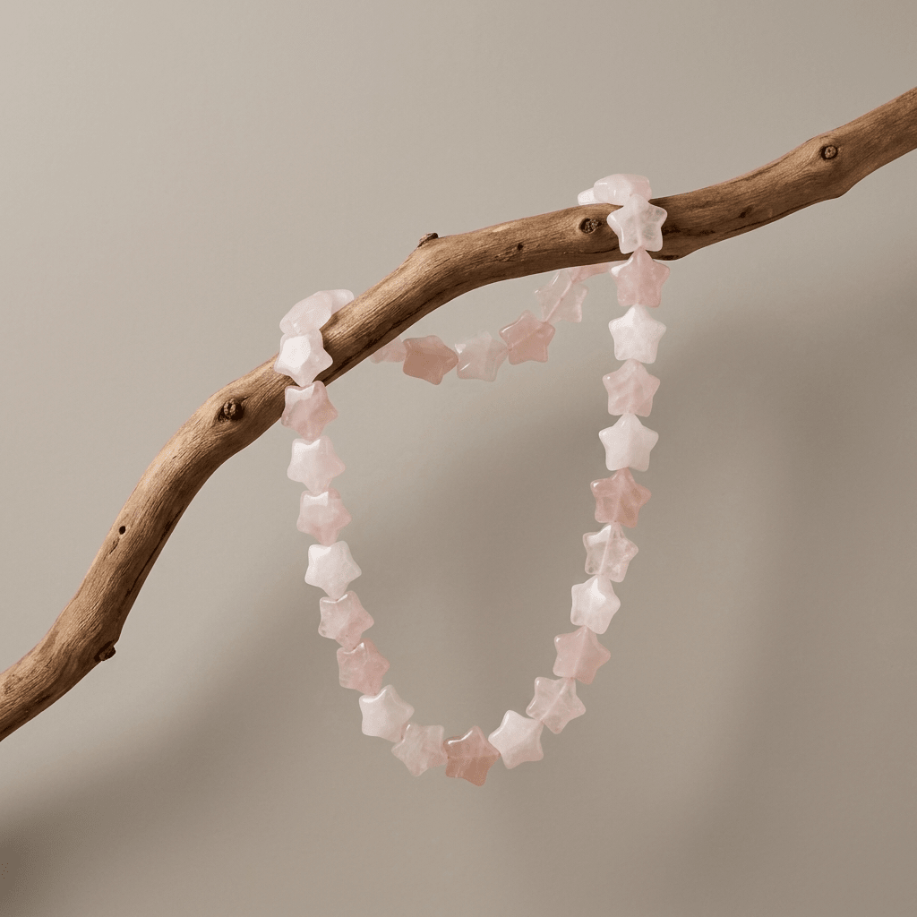 Starfish Necklace – Rose Quartz Star Beads | Handmade Texas Hill Country Jewelry - Desert Gypsy