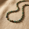 African Turquoise clover necklace with copper accents